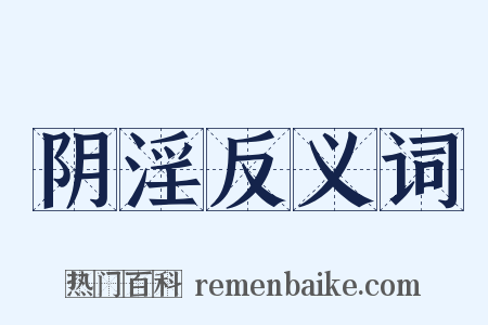 阴淫反义词是什么意思的图片